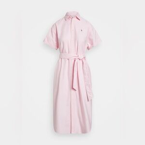Polo Ralph Lauren Belted Short Sleeve Oxford Shirtdress
